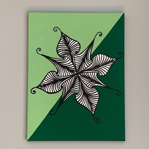 Flower Illusion Art Wall Painting - Spiral Art Decor - Whimsical Decor - Y2K Art